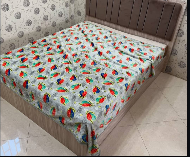 پتو یک نفره گلدار تراکم بالا