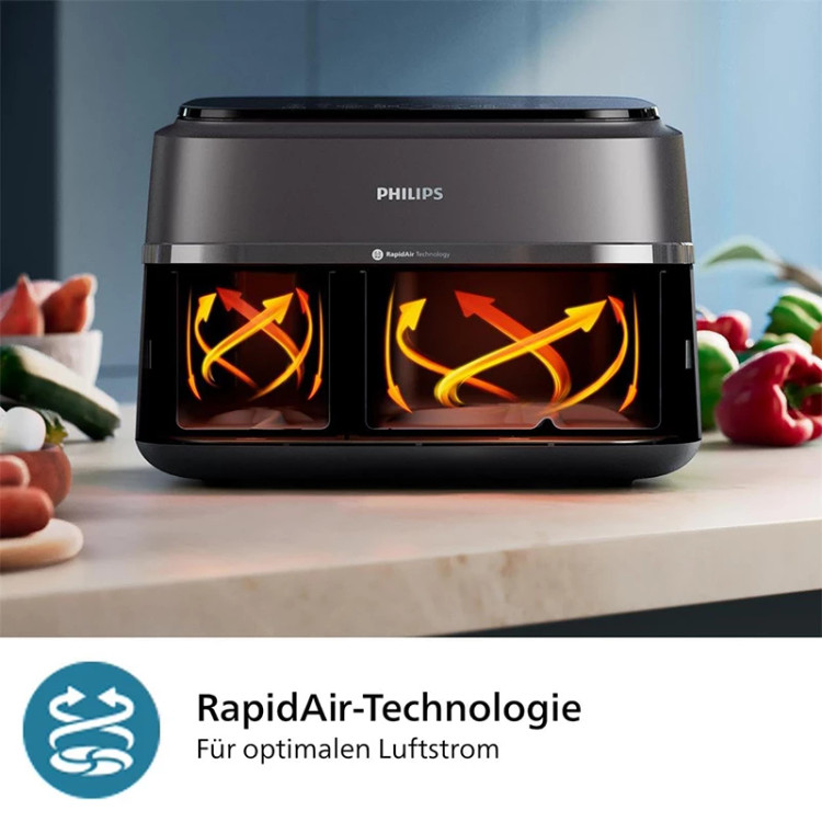سرخ کن بدون روغن دوقلو فیلیپس PHILIPS مدل NA350