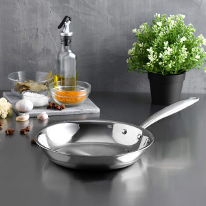 ماهی تابه تک دسته استیل 22 سانتی عرشیا ARSHIA مدل SS160- 3564
