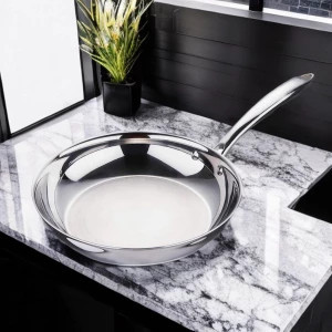 ماهی تابه استیل تک دسته بدون درب سایز 26 عرشیا Arshia مدل SS160 - 3566