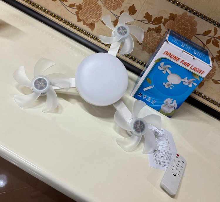 پنکه سقفی چراغ دار LED با ریموت