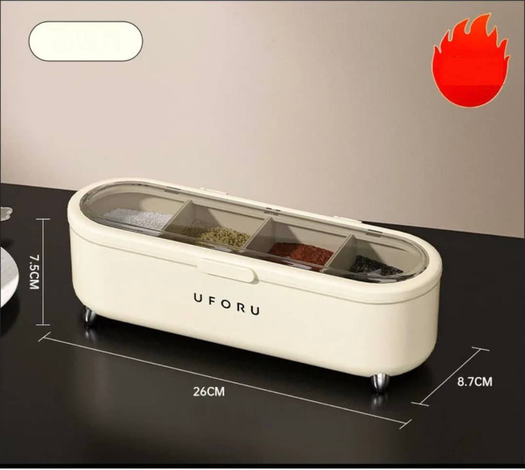 جا ادویه 4 خانه پایه دار برند UFORU
