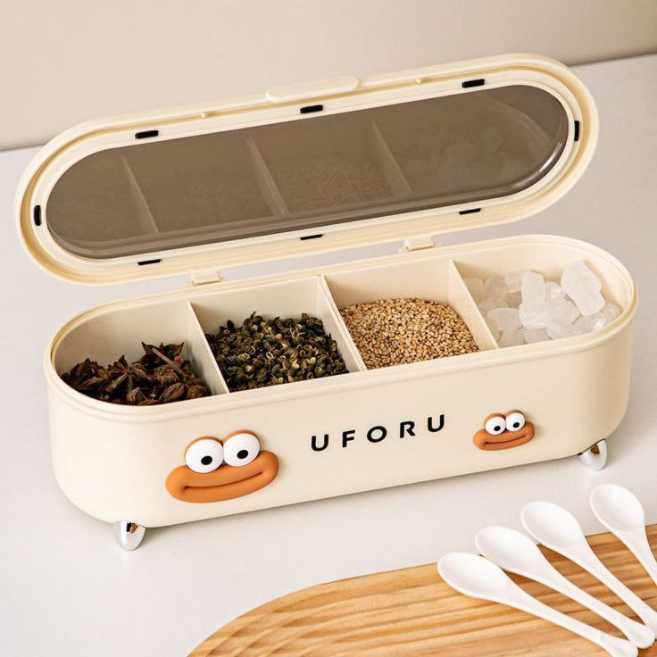 جا ادویه 4 خانه پایه دار برند UFORU