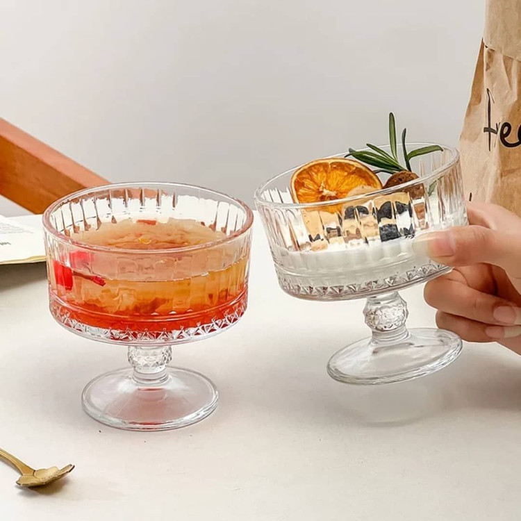 بستنی خوری پایه بلند و پایه کوتاه طرح الیسا محصول DELI GLASS