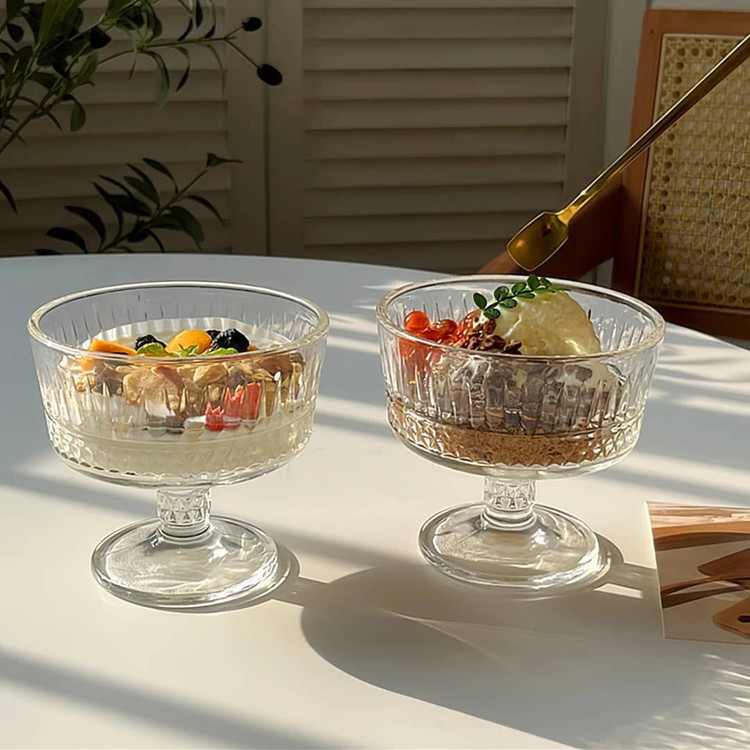 بستنی خوری پایه بلند و پایه کوتاه طرح الیسا محصول DELI GLASS