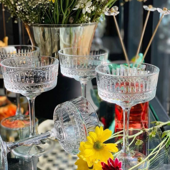 بستنی خوری پایه بلند و پایه کوتاه طرح الیسا محصول DELI GLASS