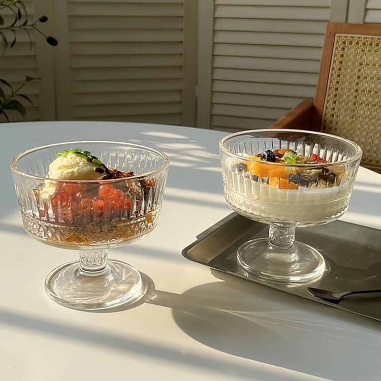 بستنی خوری پایه بلند و پایه کوتاه طرح الیسا محصول DELI GLASS