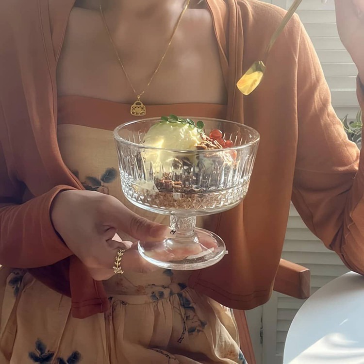 بستنی خوری پایه بلند و پایه کوتاه طرح الیسا محصول DELI GLASS