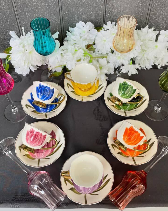 چای خوری رنگی رنگی طرح TIFFANY برند AÇAR