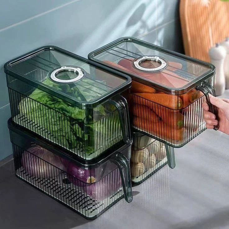 باکس نظم دهنده یخچال مستطیل دسته دار