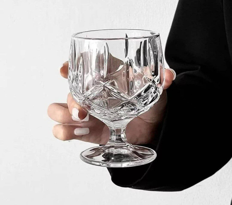 دسر خوری پایه دار کریستال برند DELI GLASS