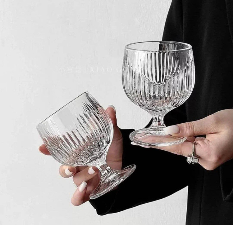 دسر خوری پایه دار کریستال برند DELI GLASS