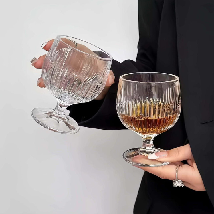دسر خوری پایه دار کریستال برند DELI GLASS