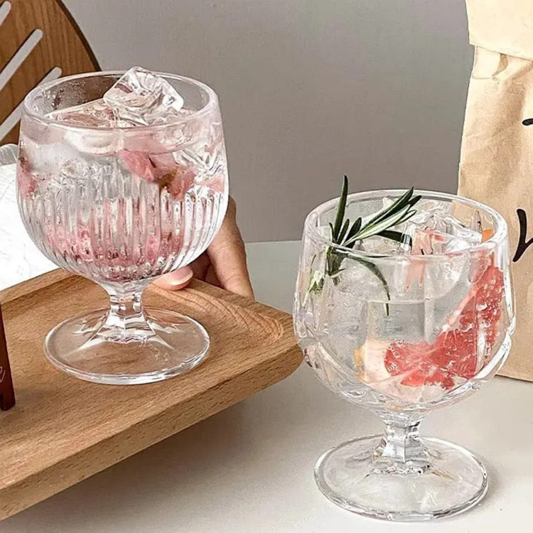 دسر خوری پایه دار کریستال برند DELI GLASS
