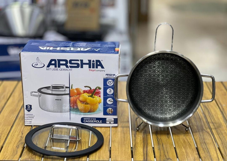قابلمه استیل کف لیزری سایز ۲۰ عرشیا ARSHIA مدل 3169