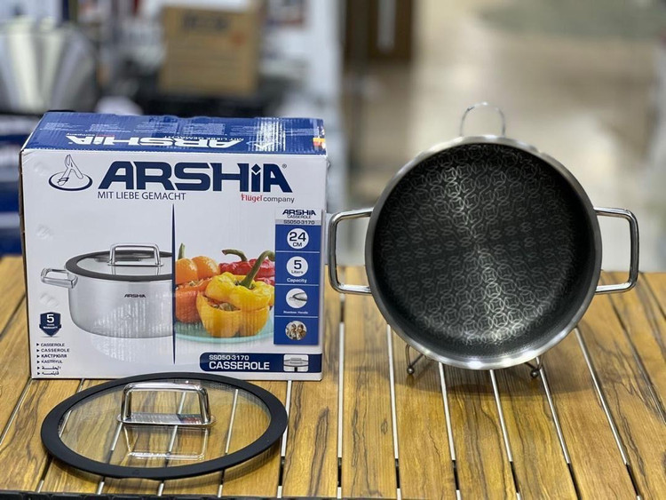 قابلمه استیل کف لیزری سایز ۲۴ عرشیا ARSHIA مدل 3170