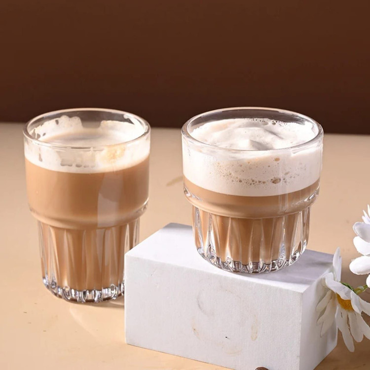 لیوان و نیم لیوان دو طبقه برند DELI GLASS