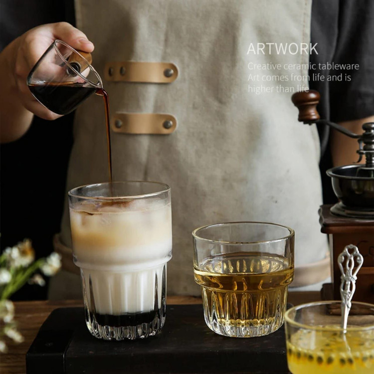 لیوان و نیم لیوان دو طبقه برند DELI GLASS