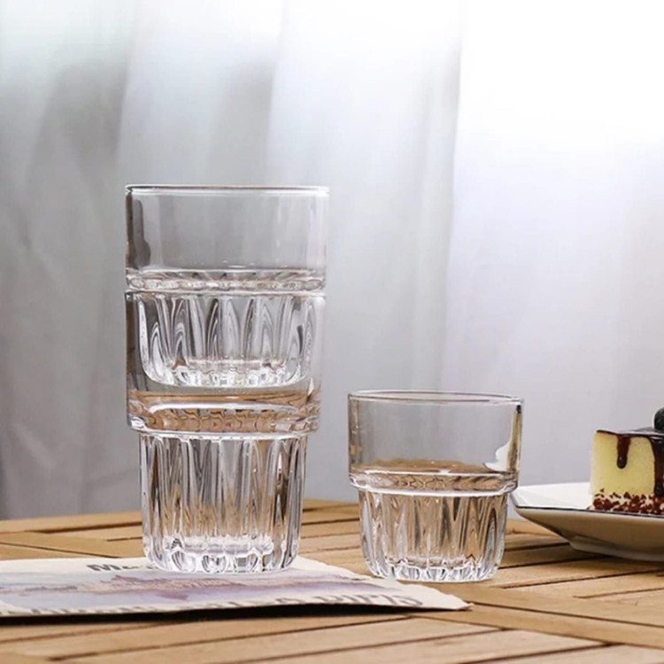 لیوان و نیم لیوان دو طبقه برند DELI GLASS