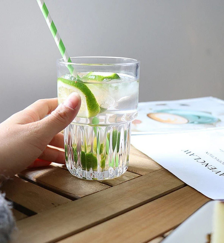 لیوان و نیم لیوان دو طبقه برند DELI GLASS