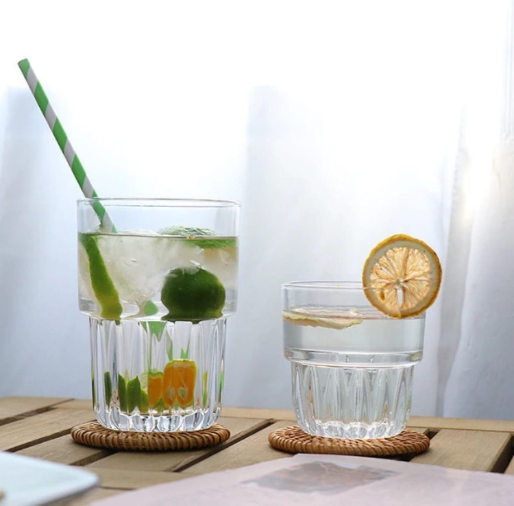 لیوان و نیم لیوان دو طبقه برند DELI GLASS