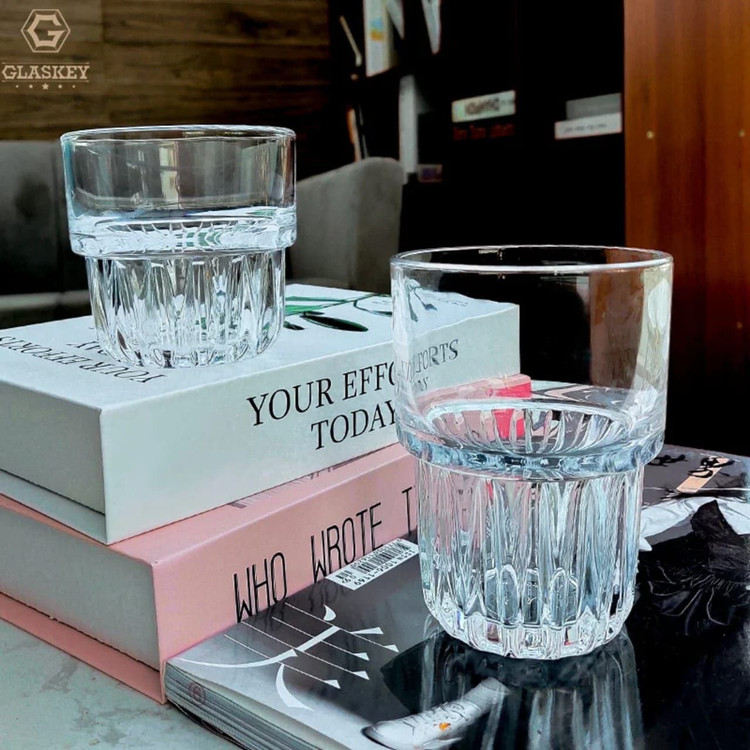 لیوان و نیم لیوان دو طبقه برند DELI GLASS