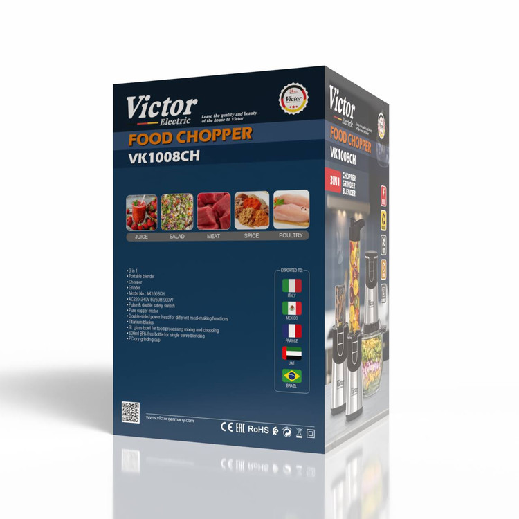 خردکن ۳ کاره ویکتور VICTOR مدل VK1008CH