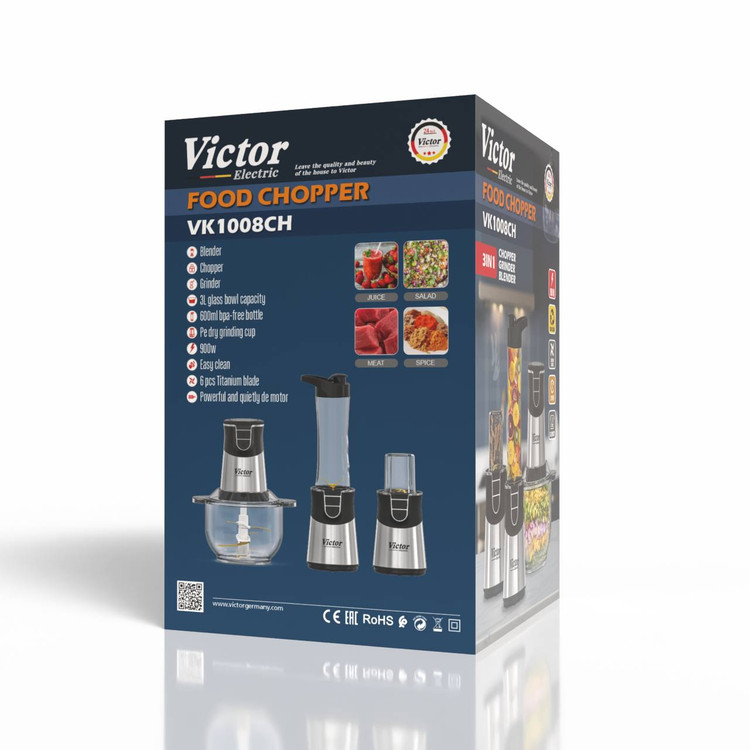 خردکن ۳ کاره ویکتور VICTOR مدل VK1008CH