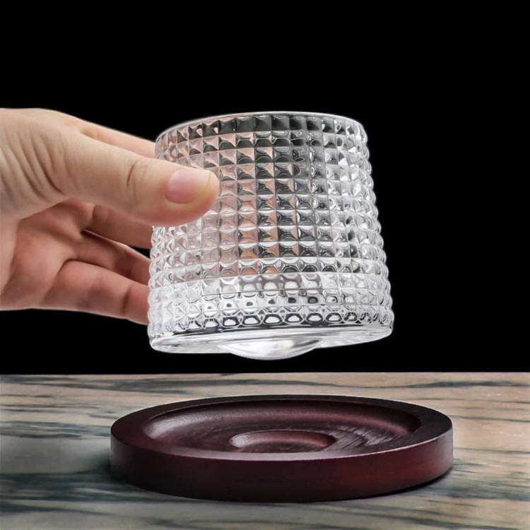 نیم لیوان چرخشی در دو طرح برند DELI GLASS