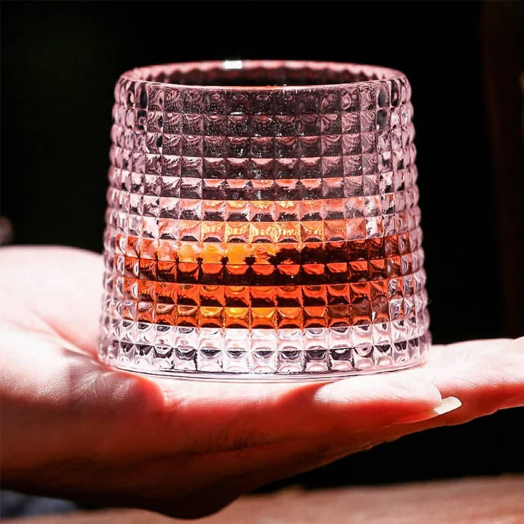 نیم لیوان چرخشی در دو طرح برند DELI GLASS