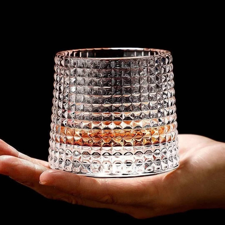 نیم لیوان چرخشی در دو طرح برند DELI GLASS