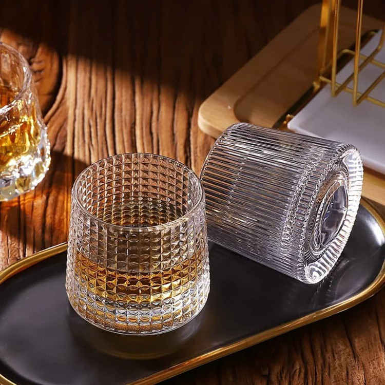 نیم لیوان چرخشی در دو طرح برند DELI GLASS