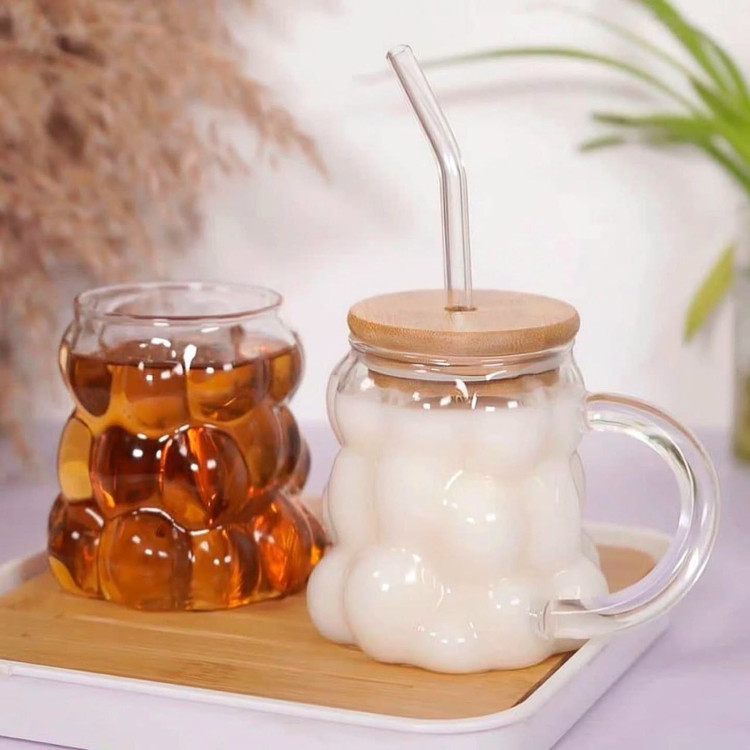 لیوان اسموتی حبابی bubble