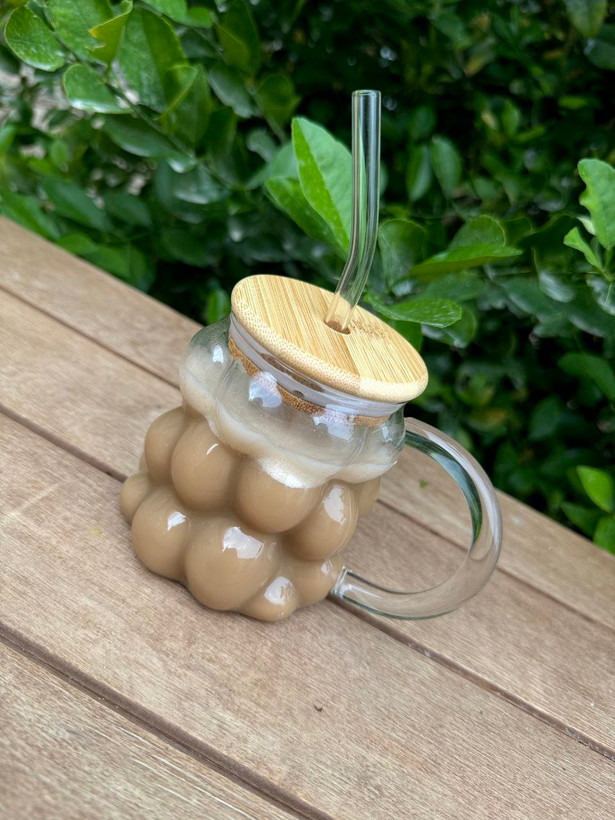 لیوان اسموتی حبابی bubble