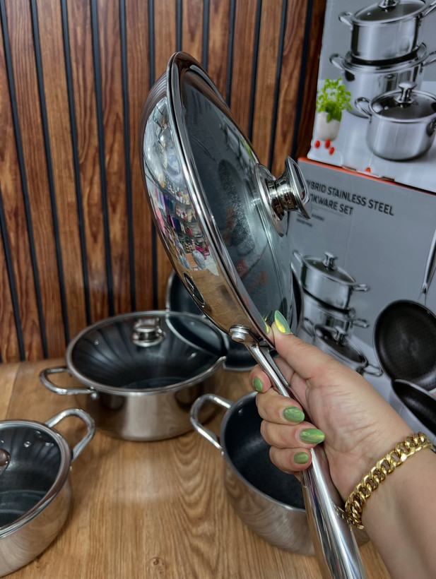 سرویس قابلمه 8 پارچه لیزری الماسی برند GIYOCA COOK
