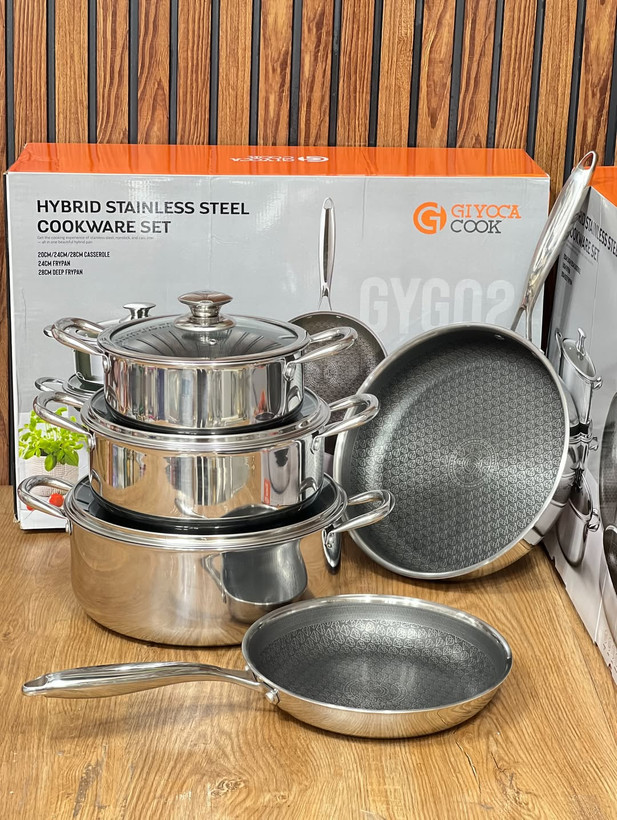 سرویس قابلمه 8 پارچه لیزری الماسی برند GIYOCA COOK