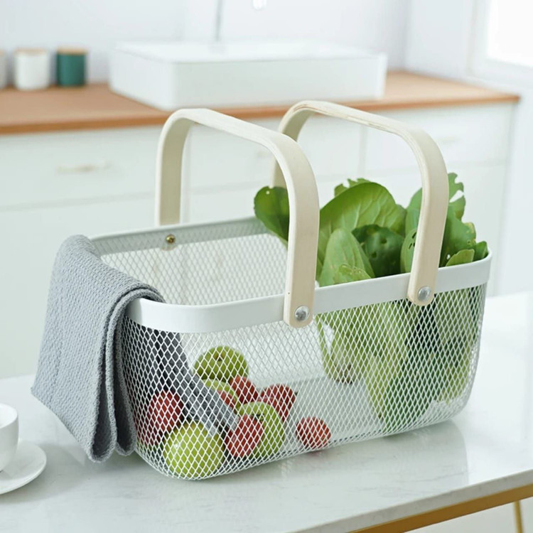 سبد فلزی دسته بامبو در دو طرح ایکیا