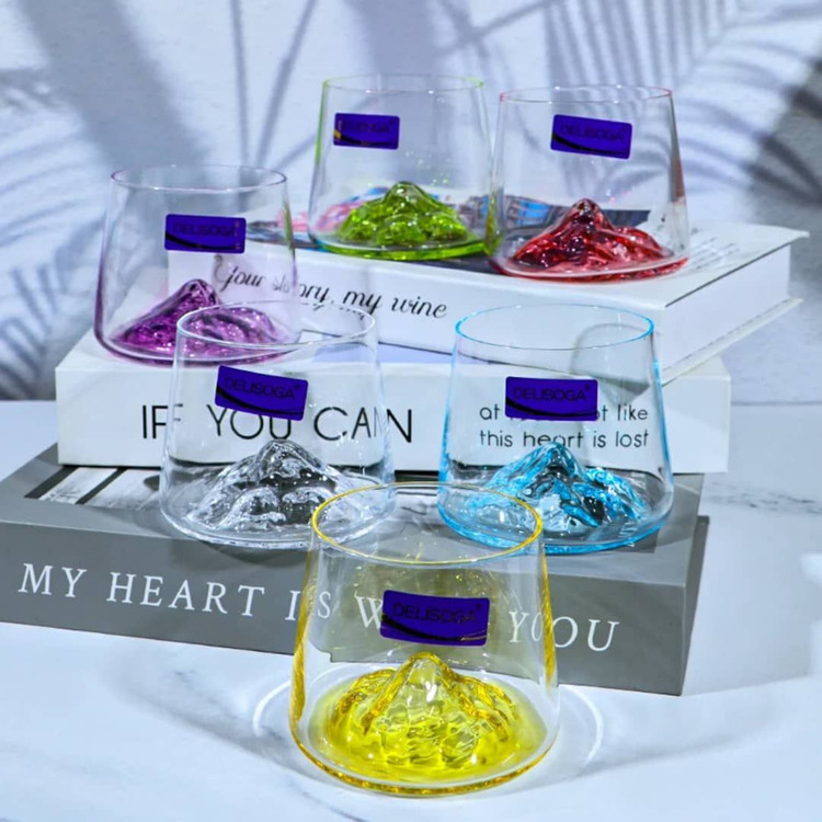 نیم لیوان کوه یخ 6رنگ برند Deli glass