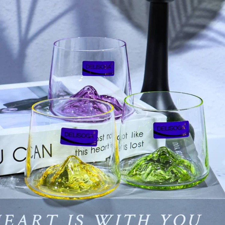 نیم لیوان کوه یخ 6رنگ برند Deli glass