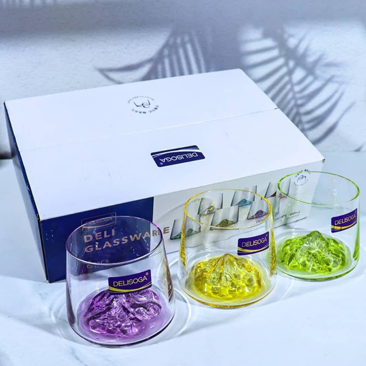 نیم لیوان کوه یخ 6رنگ برند Deli glass