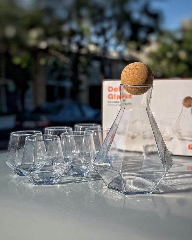 پارچ لیوان شش ضلعی برند Deli Glass