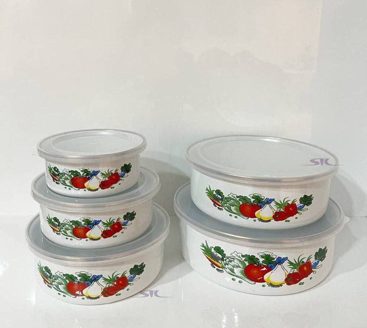 ظروف نگهدارنده ۵ تکه لعابی