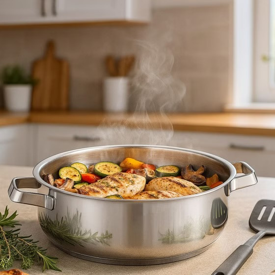 ماهیتابه استیل سایز 26 عرشیا Arshia مدل SS768 -3669