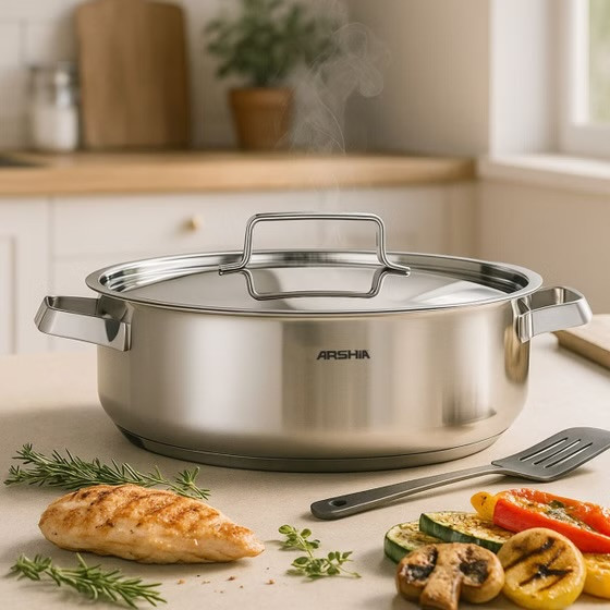 ماهیتابه استیل سایز 26 عرشیا Arshia مدل SS768 -3669