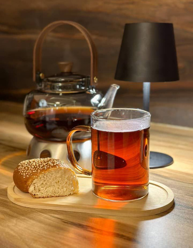 لیوان پیرکس دسته رنگی برند deli
