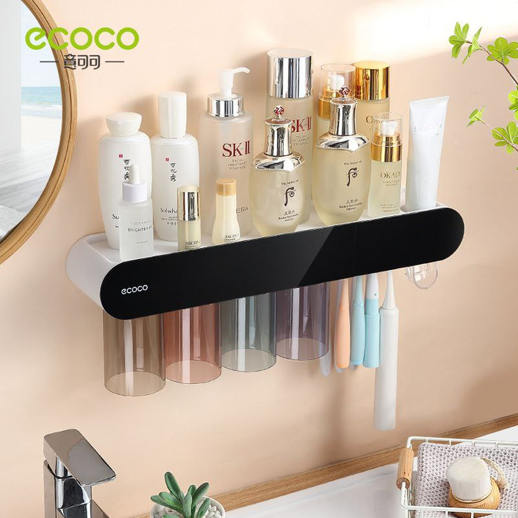 استند مسواک و باکس حمام چهار لیوان مگنتی ecoco