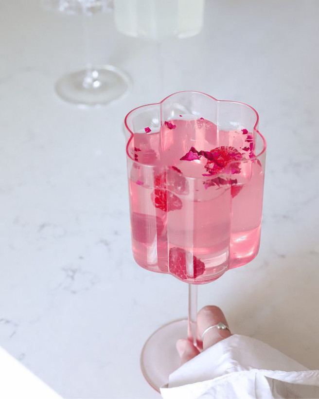 بستنی خوری ، دسر خوری و گیلاس خوری پایه بلند طرح گل برند Deli Glass