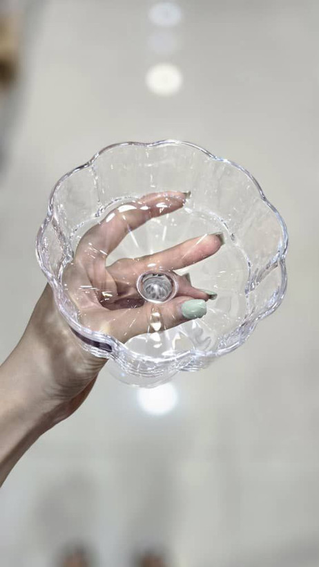 بستنی خوری ، دسر خوری و گیلاس خوری پایه بلند طرح گل برند Deli Glass