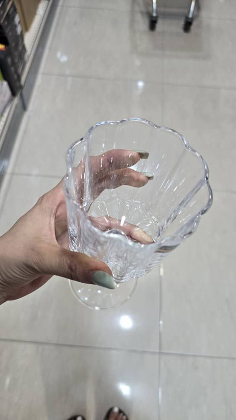 بستنی خوری ، دسر خوری و گیلاس خوری پایه بلند طرح گل برند Deli Glass