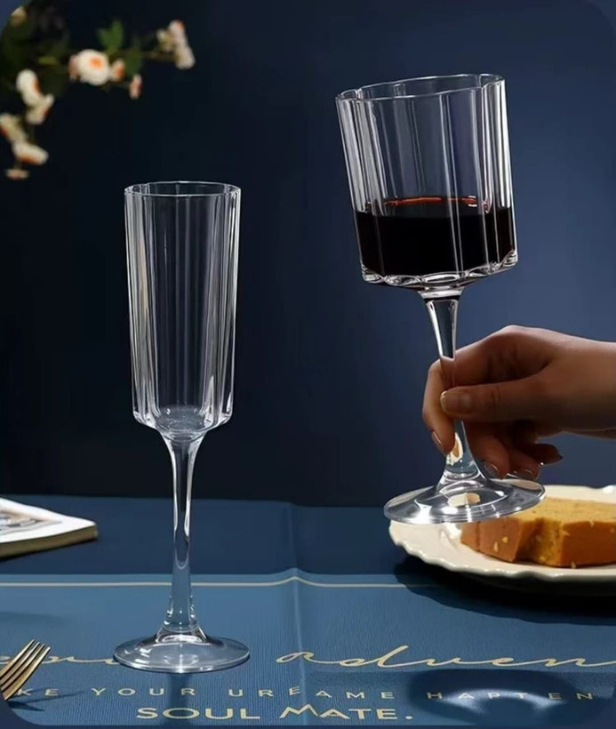 بستنی خوری ، دسر خوری و گیلاس خوری پایه بلند طرح گل برند Deli Glass